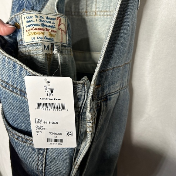 NWT Sandrine Rose x Free People Denim Overalls Size Medium - Picture 6 of 14